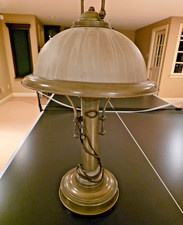 Vintage H.S.S. Co-Op 1850 - Table Lamp - Desk Lamp - Two Lights - Brass Finish picture