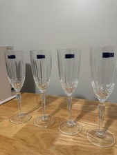 Set of 4 Marquis by Waterford Sparkle Crystal Champagne Flute Glasses NWOB picture