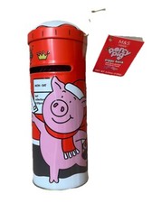 M&S Marks and Spencer Percy Pig Piggy Bank Tin With Fruit Flavored Candy NEW picture