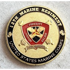 US MARINE CORPS - 12th MARINE REGIMENT Challenge Coin. Fast Shipping picture
