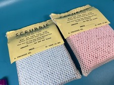 2 Vintage Scrubble Dish Kitchen Cleaning Scour Net Sponge For Cleaning Cars picture