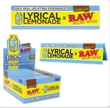 New THREE Packs of LYRICAL LEMONADE X RAW KING SIZE ROLLING PAPERS ORGANIC HEMP picture