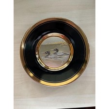 Vintage 1980s Dynasty Gallery Chokin Art Loon Plate 6.5
