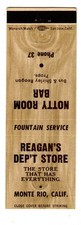 REAGAN'S DEPARTMENT STORE matchbook matchcover - MONTE RIO, CALIFORNIA picture