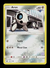 Aron 65/111 Pokemon Crimson Invasion Played Trading Card TC picture