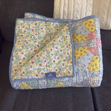 Pine Cone Hill Annie Selke Floral Patchwork Fan Wheel Quilt 68x88 Animals Child picture