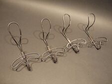 4 Antique Vintage Old Style Coat Rack Metal Wire Iron Farmhouse Bathroom Hook  picture