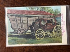 Stage Coach Prairie Schooner Sutters Fort CA Undivided Back Postcard Unposted picture