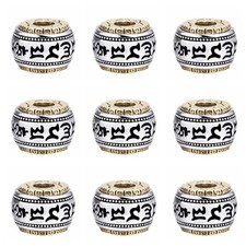 15pcs Tibetan Buddhist Mantra Om Mani Padme Hum/Pixiu Beads for Men Women wit... picture