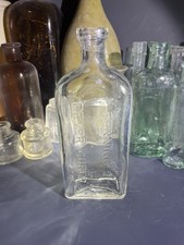 Antique Vintage Fenning’s Fever Curer Embossed Chemist Medicine Glass Bottle picture