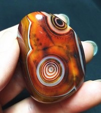 TOP 54.5G Natural Polished Silk Banded Lace Agate stone Madagascar m36 picture