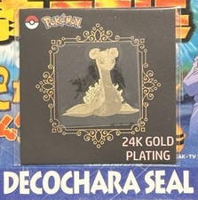 Lapras 24K Gold Plated Pokémon Sticker Korean Striking Popping Candy Promo NM picture
