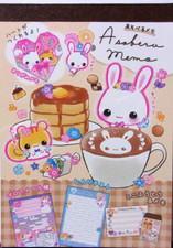 CRUX Fuwa Fuwa Rabi-chan Rabbit Sweets Large A6 Playable Memo Pad Made in Japan picture
