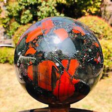 7.3LB Natural African Blood Stone Quartz Sphere Crystal Ball Reiki Healing picture