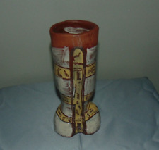 Red Clay Pottery Hieroglyphs Signed Smock Southwester Boot Shaped picture
