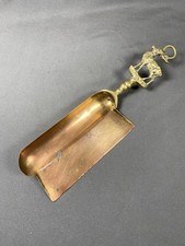 Vintage Copper & Brass Figural Deer Elk Handle Crumb Catcher picture