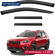 Rain Guards for 2014-2023 Jeep Cherokee, Out-Channel Window Visor Shields Vent D picture