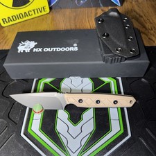 HX Outdoors Maverick G10 Scales 14C28N Fixed Blade With Sheath D354B picture
