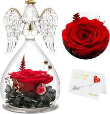 Mom Birthday Gifts for Mom, Angel Figurines with Real Rose Gifts for Her Mom Gra picture