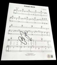 BILLY JOEL SIGNED AUTOGRAPH SHEET MUSIC PIANO MAN MSG BECKETT BAS COA AUTO X1 picture