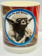 Vintage STAR WARS Empire Strikes Back 1980 DEKA Plastic Cup Mug Yoda Jedi Master picture