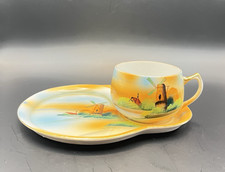 Vintage Noritake Tea Cup with Sandwich Plate Set – Japan – Hand Painted Windmill picture