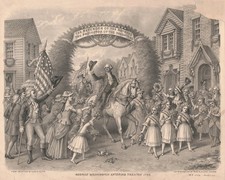 George Washington Entering Trenton 1789 1907 8x10 Print HT5134714 picture
