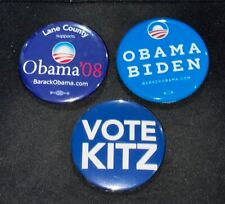 Barack Obama & Joe Biden 2008 OFFICIAL CAMPAIGN set of Pin Collection of (3) picture