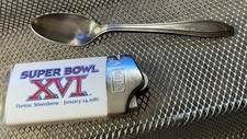 Vtg Book-Cadillac Hotel Detroit - 1933 4.5 In Spoon & Super Bowl Lighter Works picture