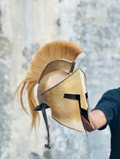 Spartan Helmet Antique Greek Warrior Movie Armor Replica Cosplay LARP Steel Helm picture