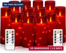 Sasigeiaa Flameless Candles with Embedded Star String - Battery Operated LED Can picture