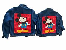 Lot Of 2 Deadstock Disney Mickey Mouse 90s VTG Denim RARE Rhinestones Jacket XL picture