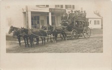 LP04 Manchester New Hampshire J. H. Greeley Co Stagecoach 1905-07 RPPC Postcard picture