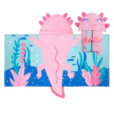 Stephen Joseph Kids Hooded Bath Towel, Swim Cover-Up, Super Absorbent Axolotl picture