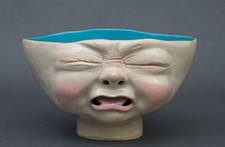 Handmade Ceramic Crying Baby Face Bowl picture