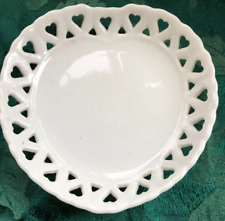HEART SHAPED WHITE PORCELAIN PLATE / CANDY DISH picture