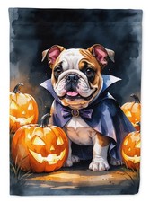 Caroline's Treasures English Bulldog Puppy Halloween Garden Flag DAC8417GF picture