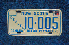1979 Nova Scotia Canada DEALER License Plate picture