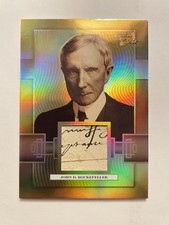 2026 PIECES OF THE PAST John D Rockefeller Handwriting Relic #318 05/05 Bookend picture