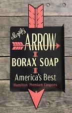 Swift's ARROW Borax Soap Metal Advertising Flange Sign, 23.5
