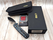 ⚫🔵 CJRB Hectare, S90V Sand Polish, Arctic Storm FAT CARBON, NIB 📬 picture