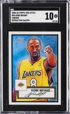 2005-06 TOPPS 1952 STYLE CHROME REFRACTOR #50 KOBE BRYANT SGC 10 picture
