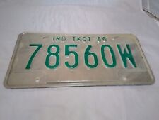 Vintage 1986 Indiana Truck License Plate 78560W picture