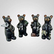 Lipco 62907 Black Bear Outdoorsmen Figurine Set of 4 – Rustic Cabin Lodge Décor picture
