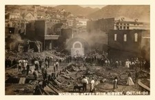 1908 Bisbee AZ Arizona Morning after the Great Fire RPPC Photo Postcard COPY picture