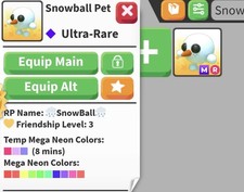 Mega SnowBall Pet- Adopt Me  picture