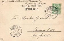 1900 Deutsche Reichspost Postkarte Gruss aus dem Harz POSTCARD to Camen picture