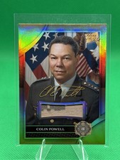 Pieces of the Past 1776 Freedom Fighters  COLIN POWELL Gold UNIFORM Relic picture