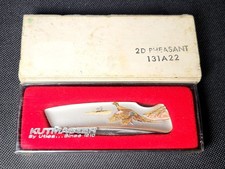 Kutmaster Utica Cutlery USA 2D Pheasant 440 Stainless Lockback Knife w/ Box picture