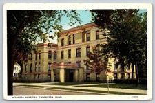 Postcard Bethesda Hospital Crookston Minnesota MN Medical C1930 White Border picture